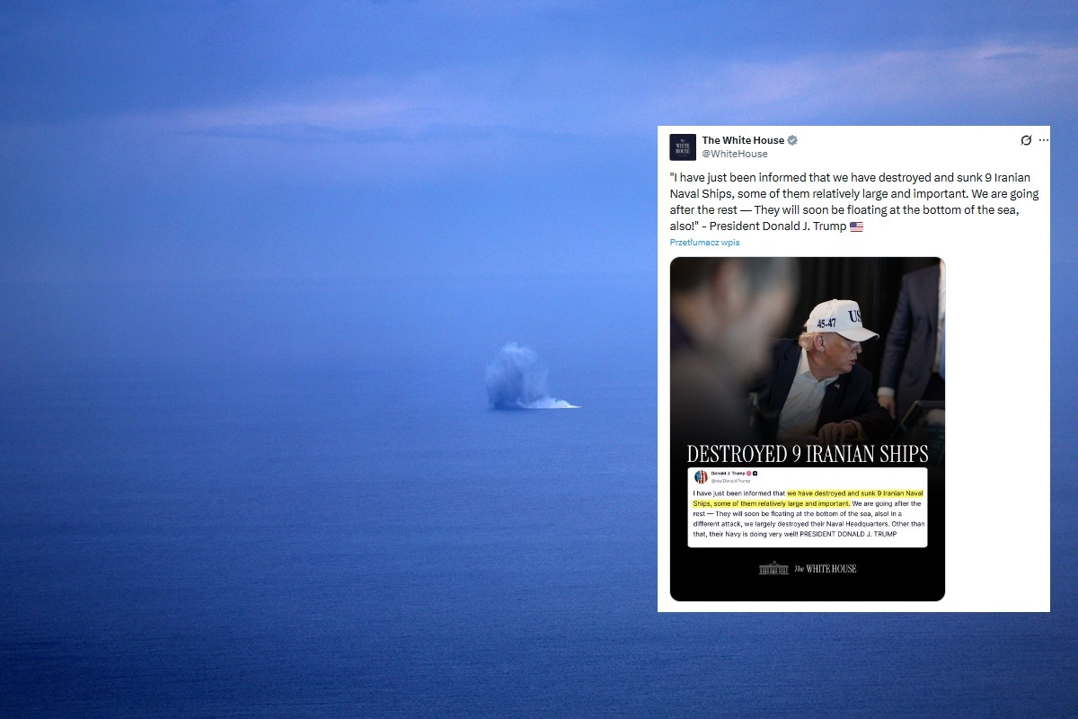 Trump: Zniszczyliśmy i zatopiliśmy 9 irańskich okrętów wojennych