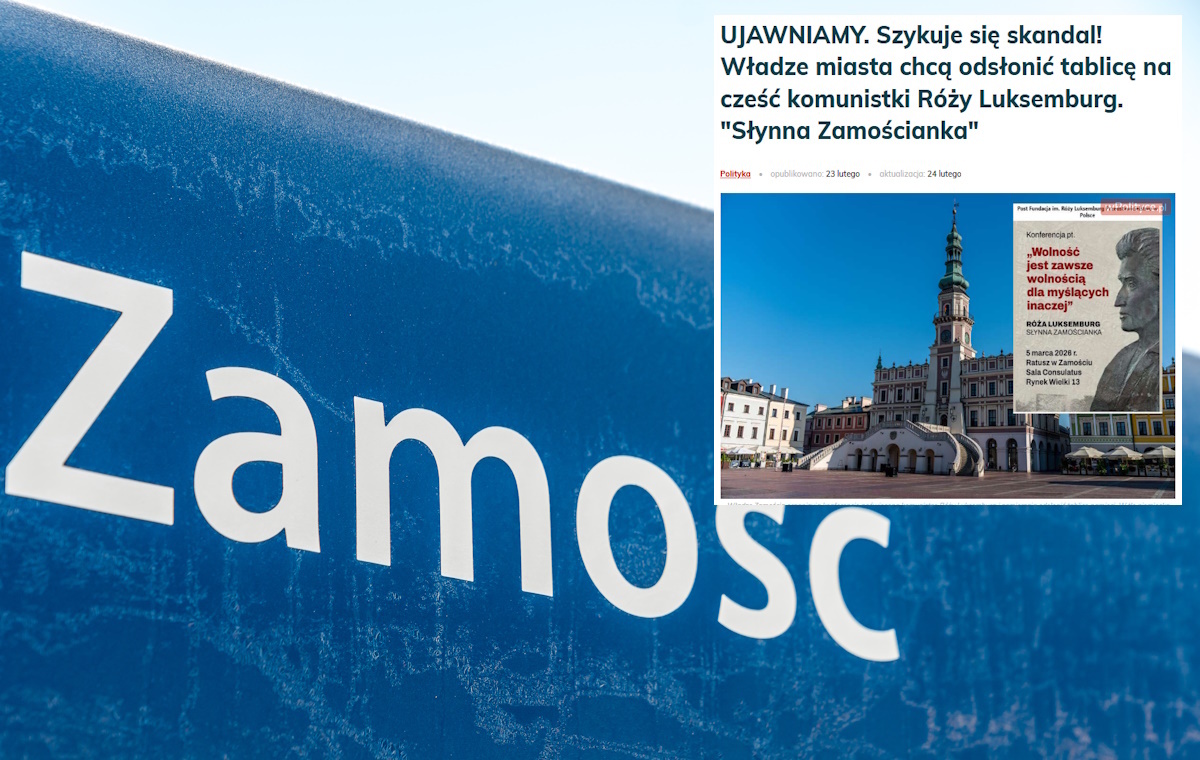 Nie będzie tablicy Róży Luksemburg na Starym Mieście w Zamościu