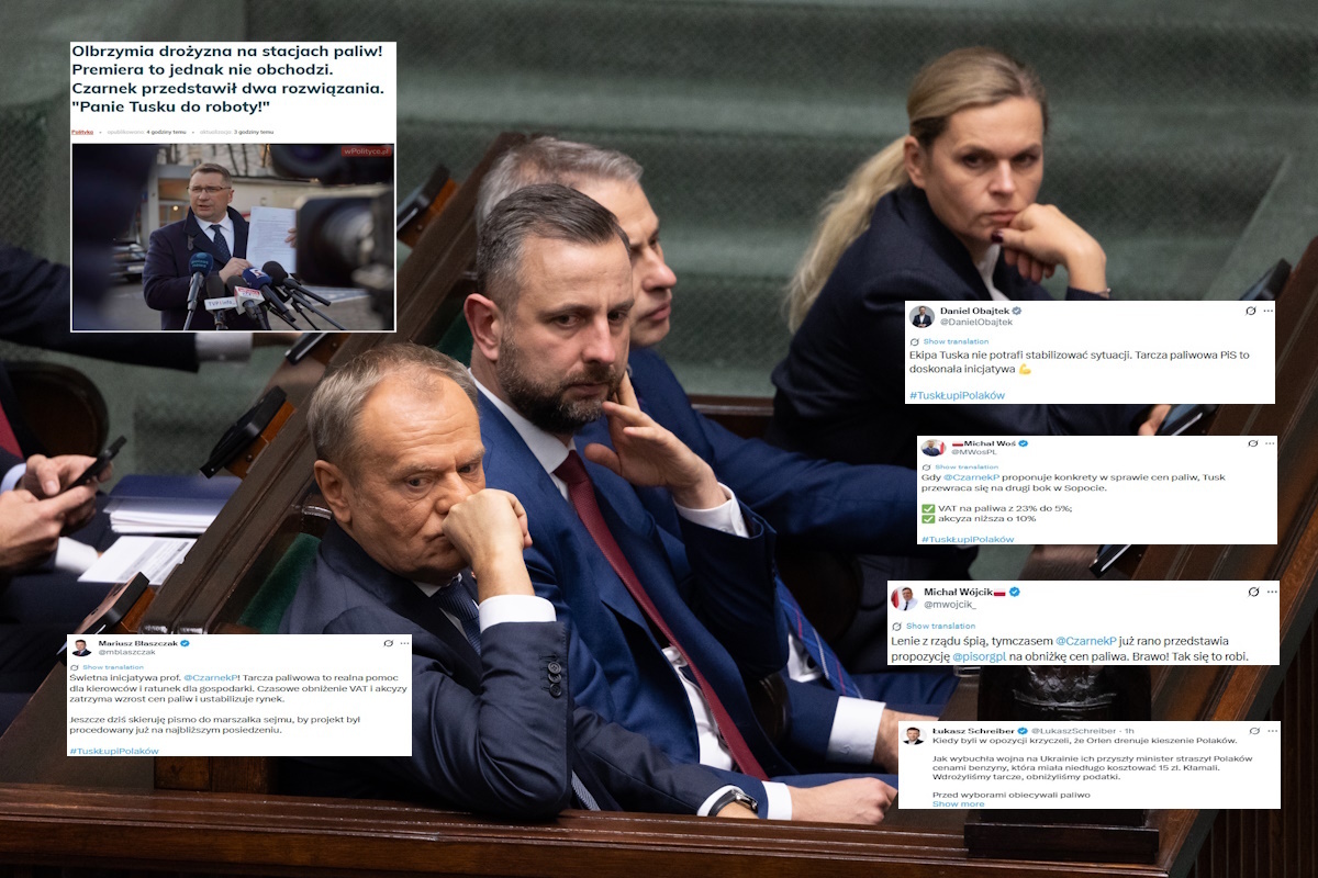 Ofensywa medialna PiS ws. cen paliw. "Lenie z rządu śpią"