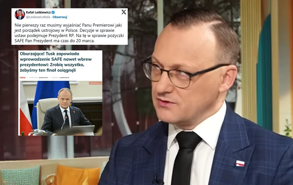 Leśkiewicz uświadamia Tuska: Decyzję ws. SAFE podejmie prezydent