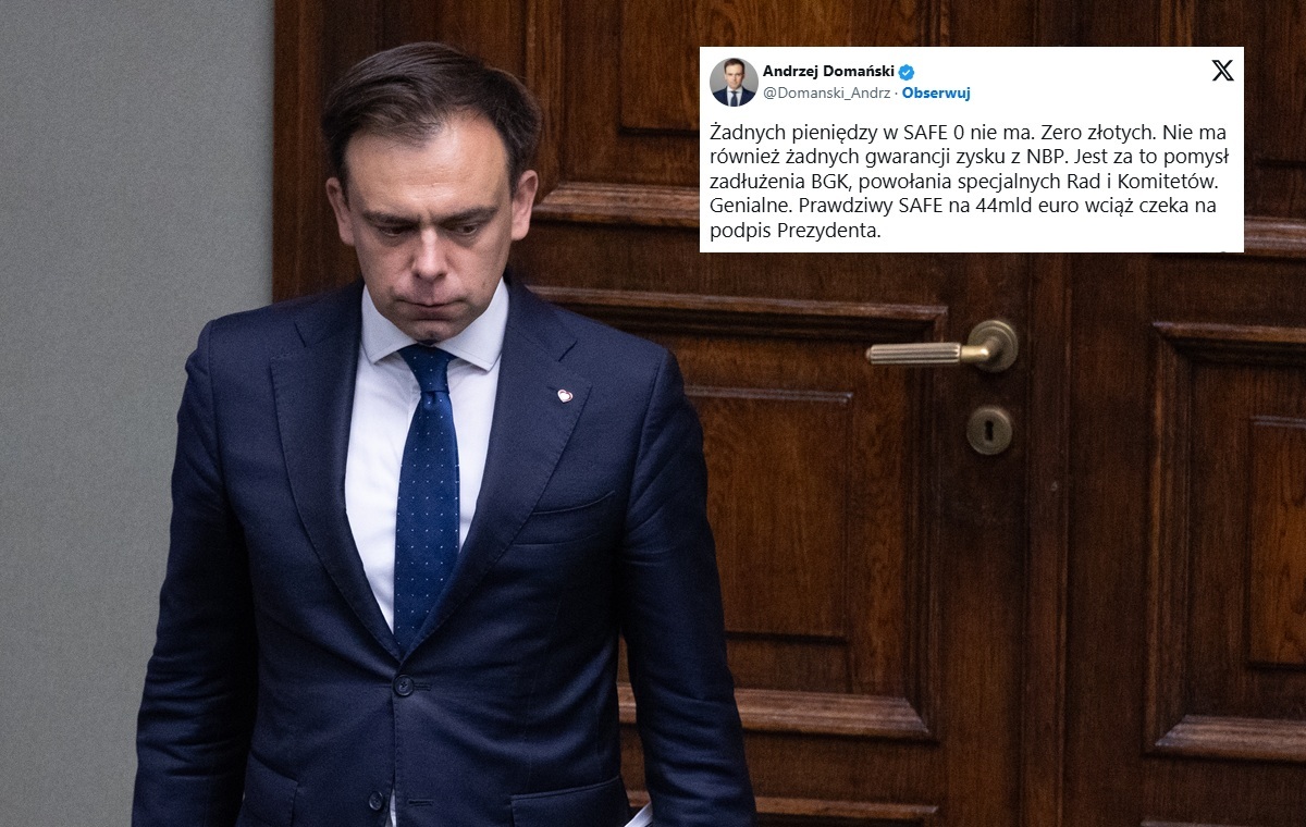 Domański atakuje: Żadnych pieniędzy w SAFE 0 nie ma