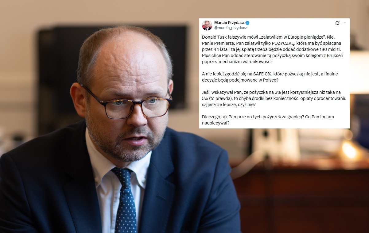 Tusk naciska ws. SAFE. Przydacz: "Co Pan im tam naobiecywał?"