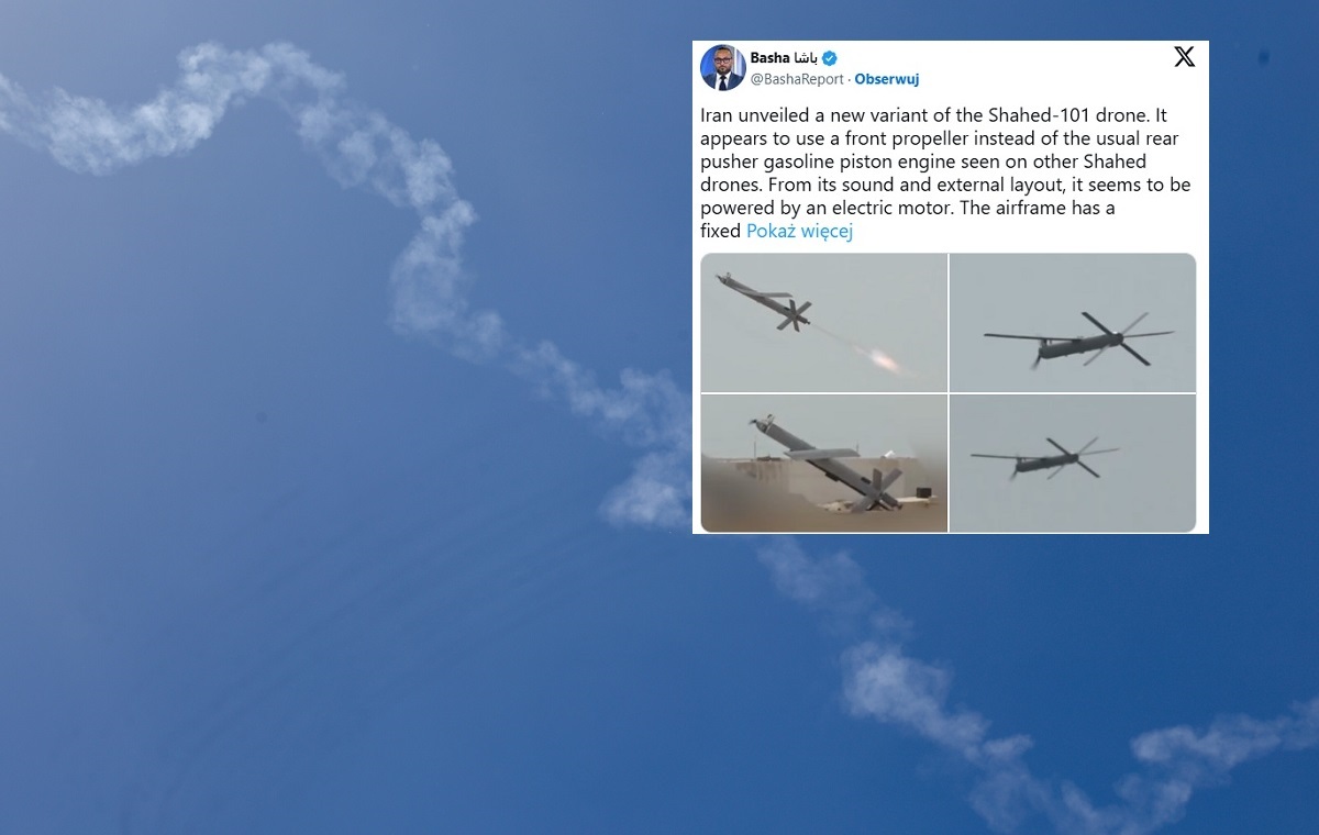 Iran używa elektrycznych dronów? Nowa wersja Shahed-101