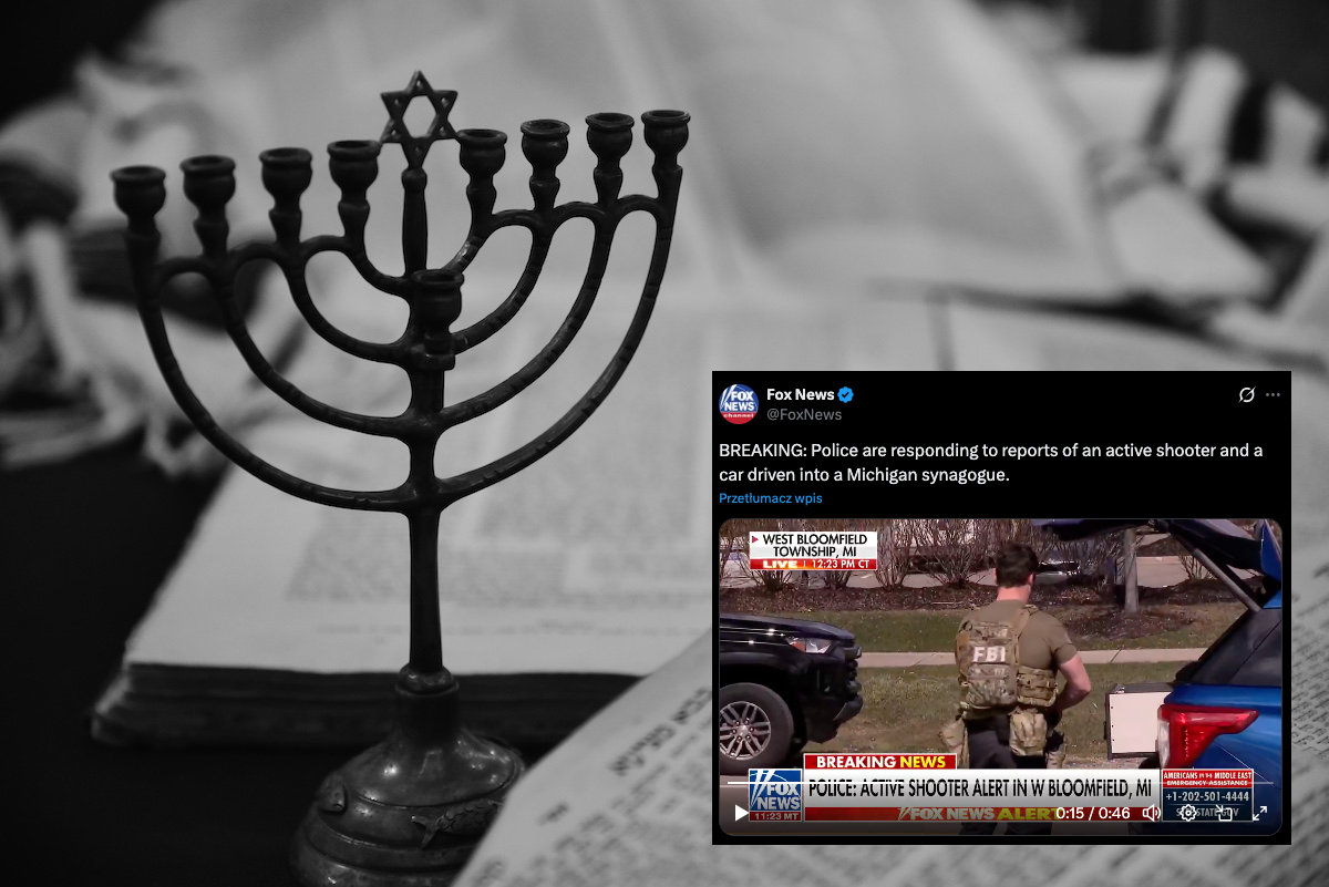 Pod Detroit uzbrojony mężczyzna wjechał w synagogę!
