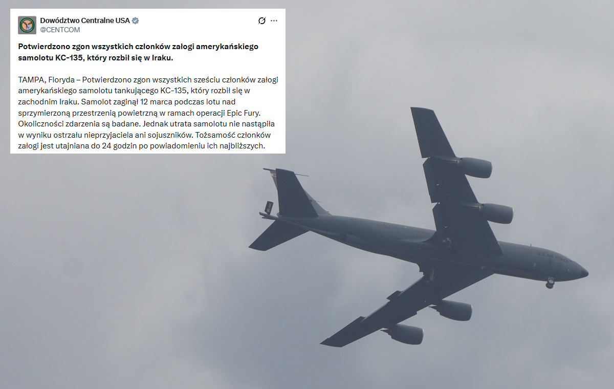 Amerykanie stracili powietrzny tankowiec KC-135. Załoga nie żyje