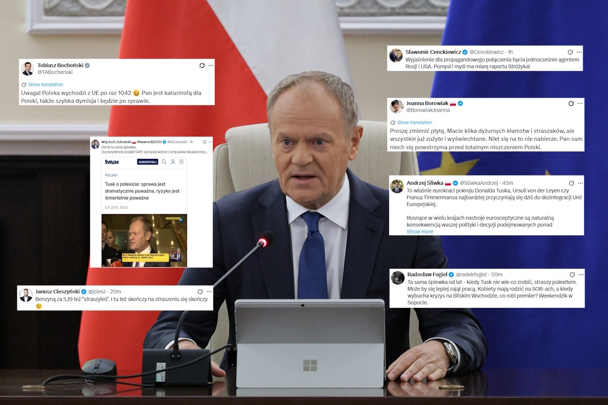 Tusk znów o polexit. "Pomysł i myśl ma miarę raportu Stróżyka!"
