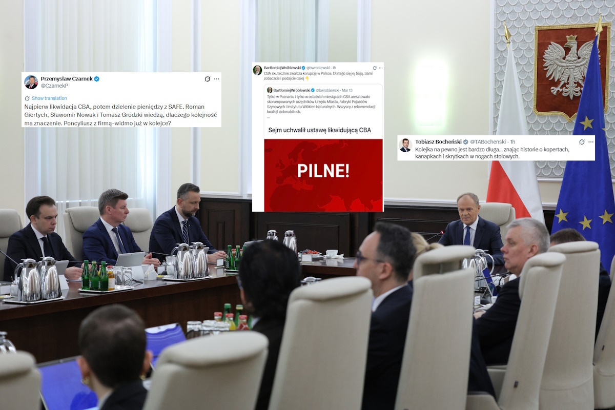 Rząd chce SAFE. Poeta: Likwidacja CBA i dzielenie pieniędzy