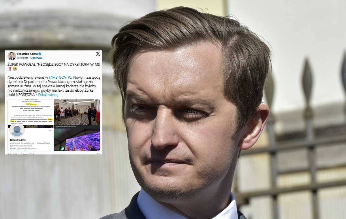 Kaleta: Żurek powołał "neosędziego" na dyrektora w MS