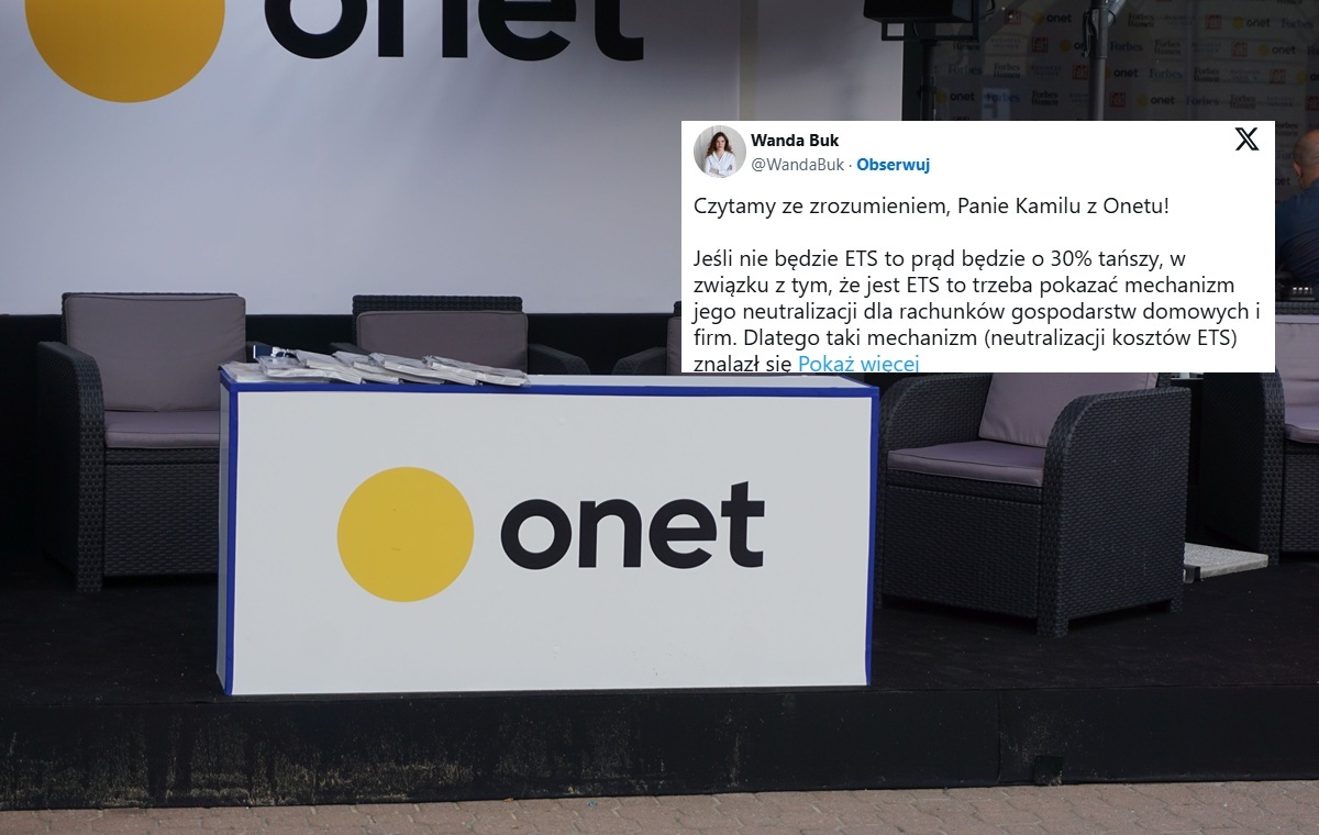 Dziubka z Onetu zaatakował prezydenta ws. ETS. Buk odpowiada