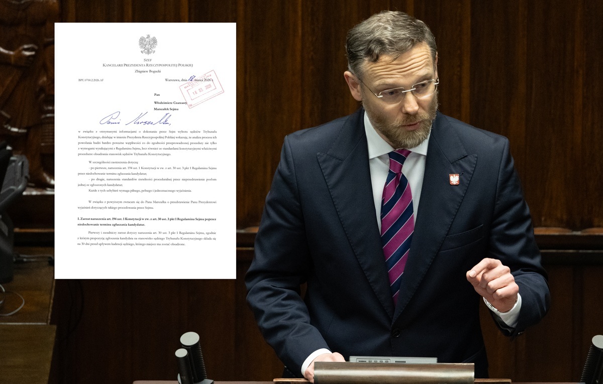 Bogucki kieruje pytania do Czarzastego ws. sędziów TK