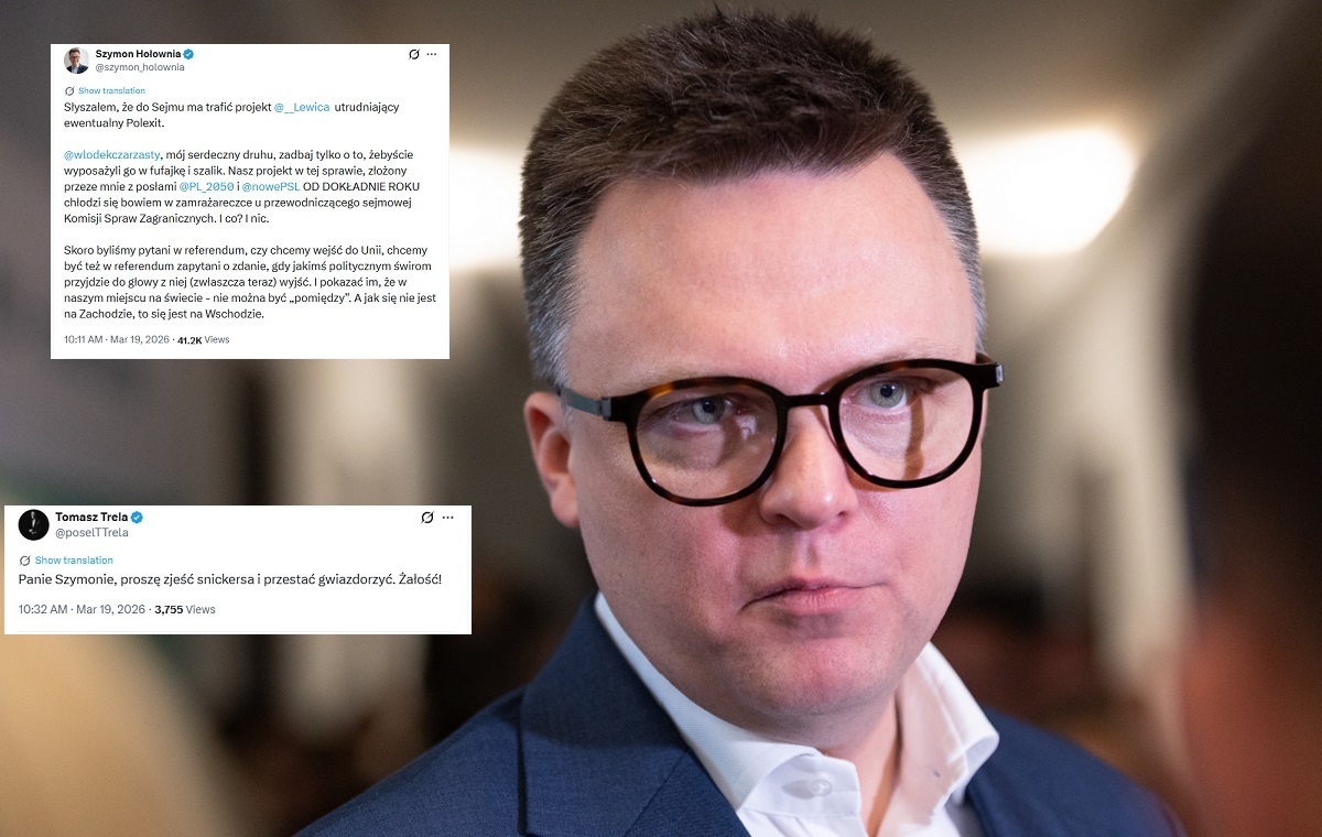 "Mój druhu". Hołownia wbija szpilę Czarzastemu. Trela wściekły