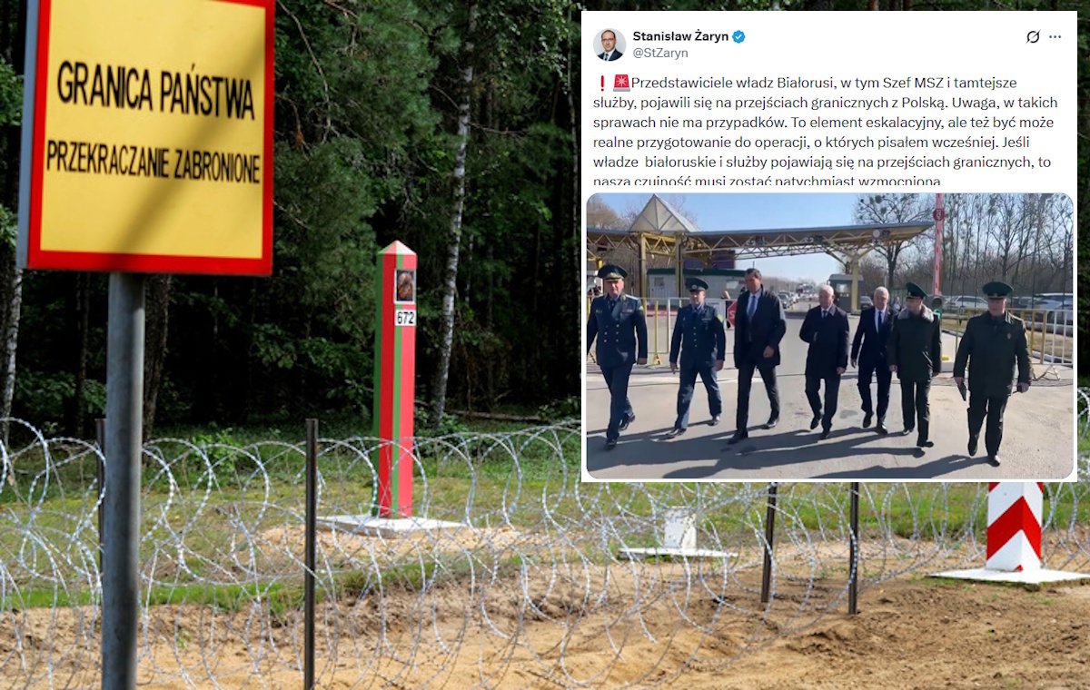 Białoruskie władze na granicy z Polską. Żaryn alarmuje!