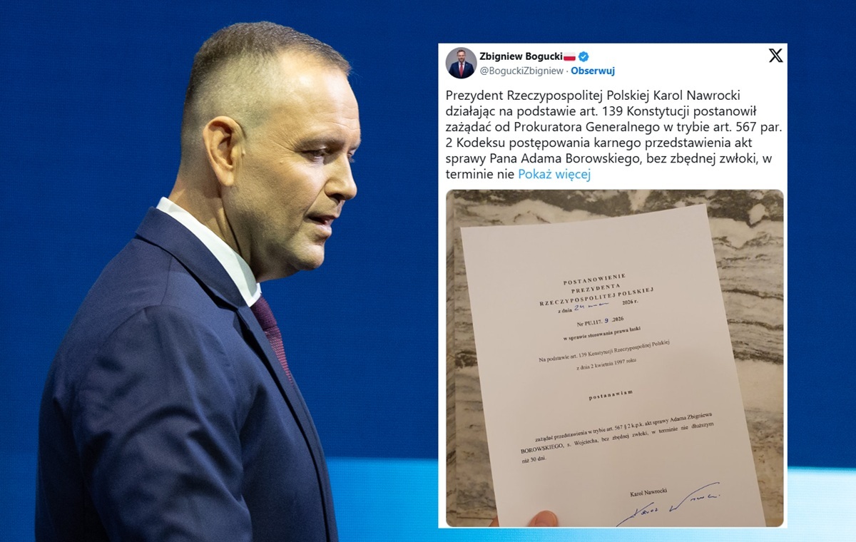 Akt łaski dla Borowskiego? Prezydent Nawrocki reaguje