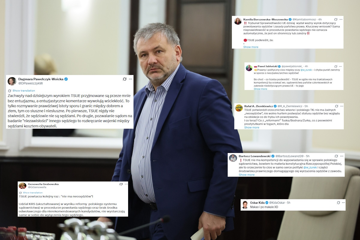 Wyrok TSUE. "Prawny i polityczny cios między oczy Żurka"