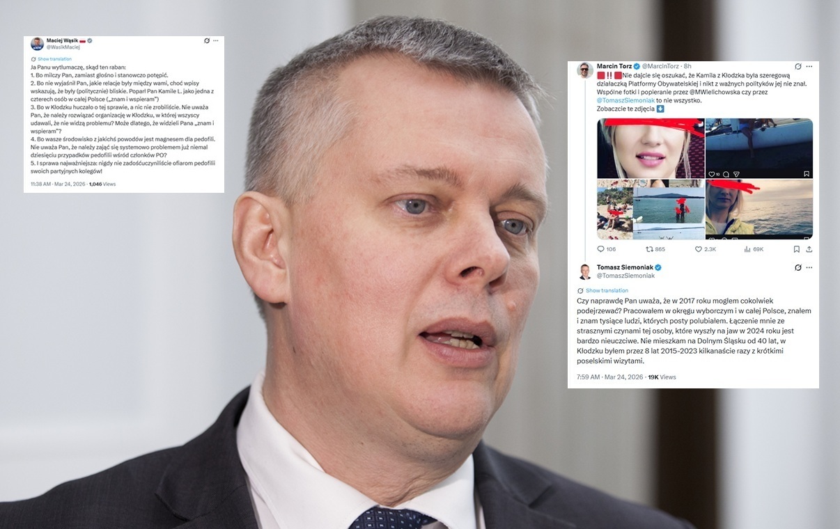Nerwowa reakcja Siemoniaka na sprawę Kamili L. Wąsik punktuje