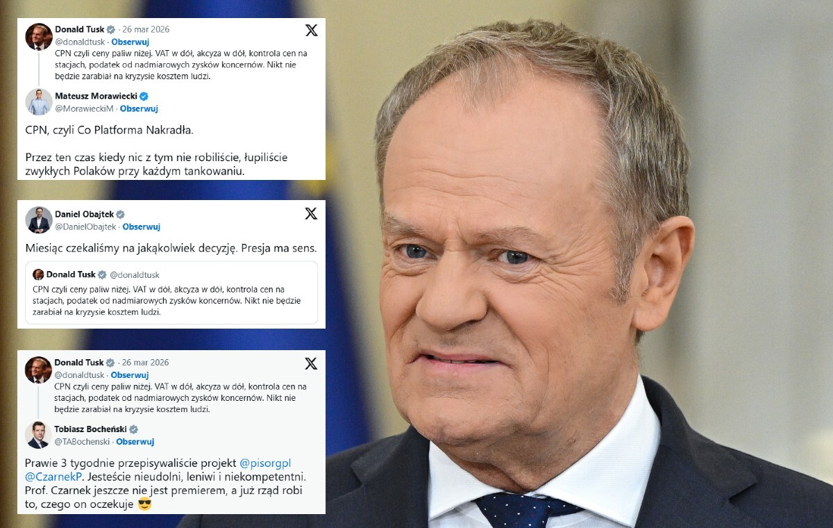 Tusk: "CPN czyli ceny paliw niżej". Cięta riposta Morawieckiego!