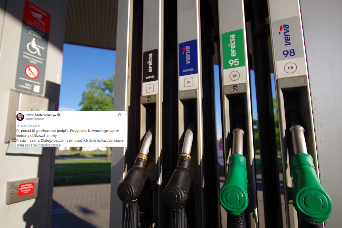 Obniżka cen paliw w Dzienniku Ustaw. "Presja ma sens"