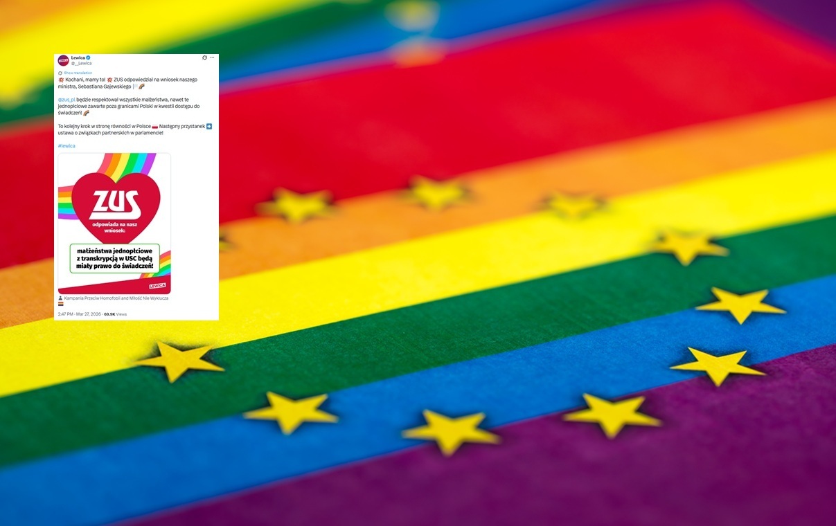 ZUS będzie honorować akty "małżeństw" LGBT