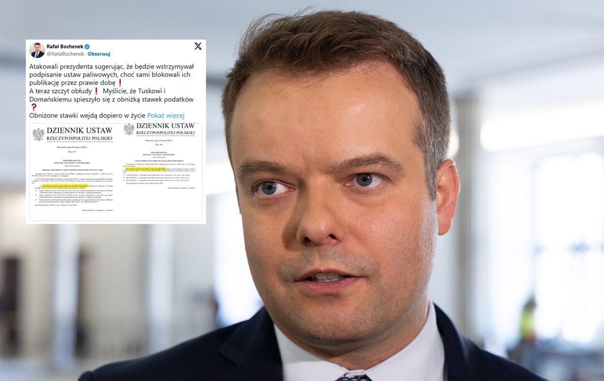 Paraliż ws. obniżki cen paliw. Bochenek: Łupią smerfów