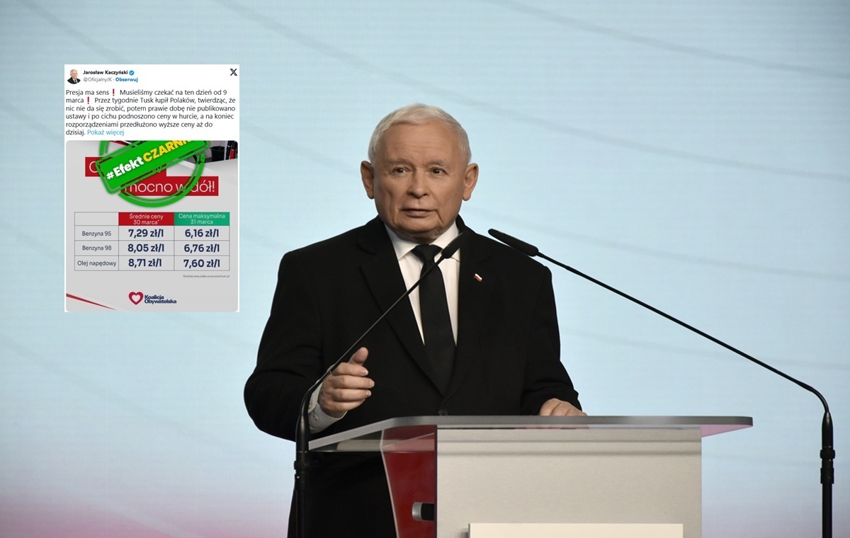 Niższe ceny na stacjach. Prezes PiS: Tusk łupił Polaków