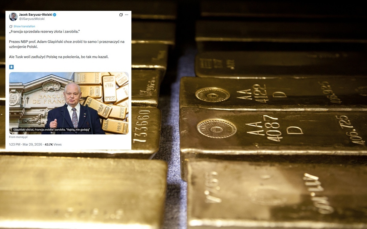 Francuzi zyskali na złocie! "Tusk woli zadłużyć Polskę"