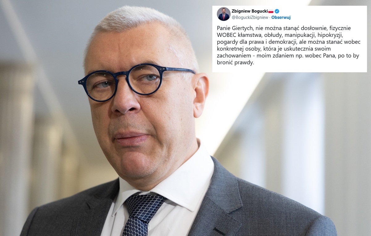 Absurdalny pomysł Giertycha ws. TK. Bogucki mocno