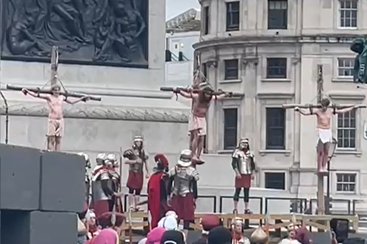 Wyjątkowy spektakl w sercu Londynu. Męka Chrystusa na Trafalgar