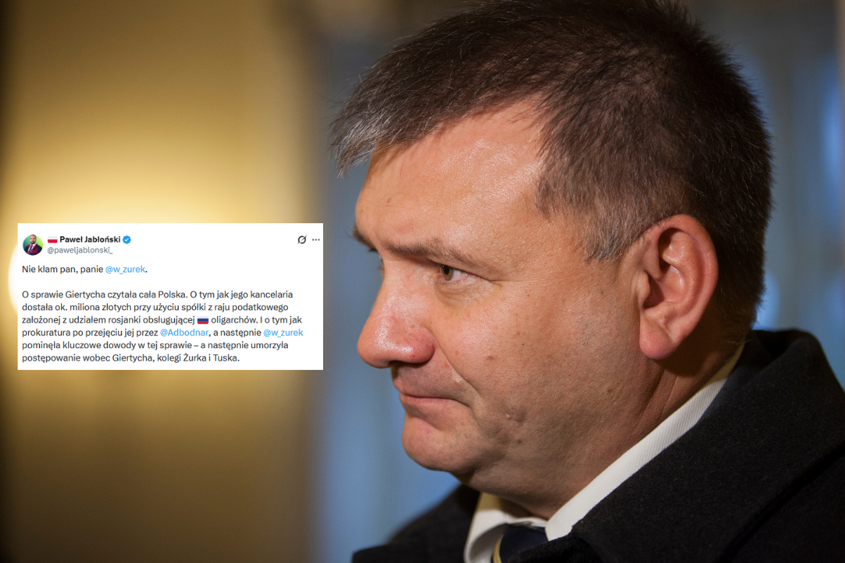 Żurek: "Nie znam sprawy Giertycha". Jabłoński: "Nie kłam pan"