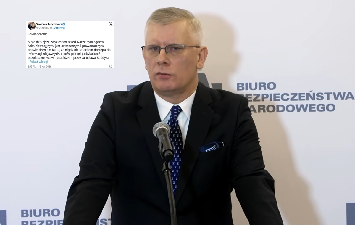 Szef BBN: Żądam natychmiastowego zdymisjonowania Stróżyka