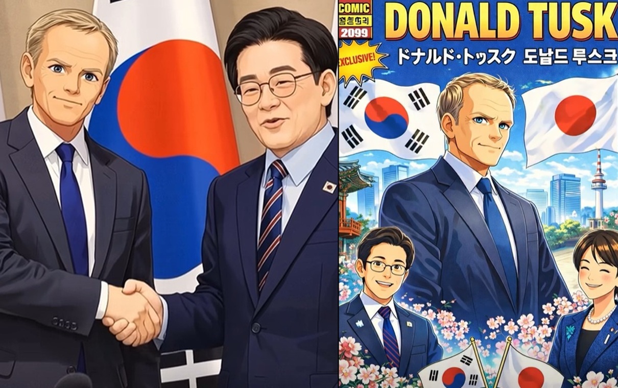 Co za infantylizm! "Odmłodzony" Tusk w wersji anime