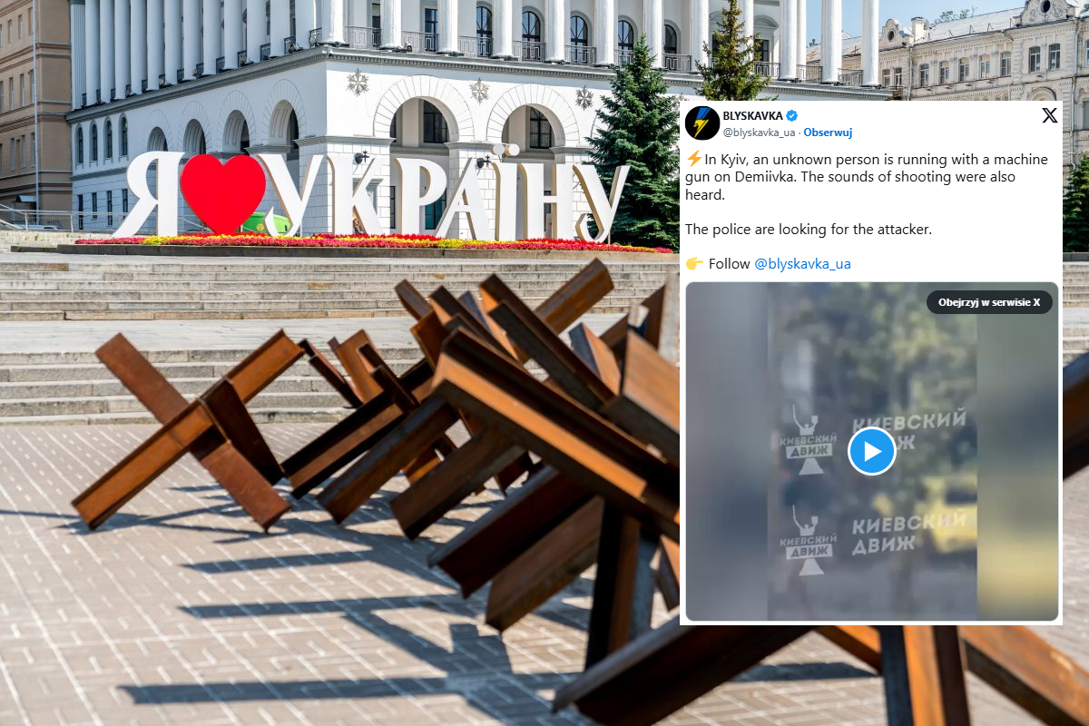 Chwile grozy w Kijowie! Mężczyzna otworzył ogień do ludzi!