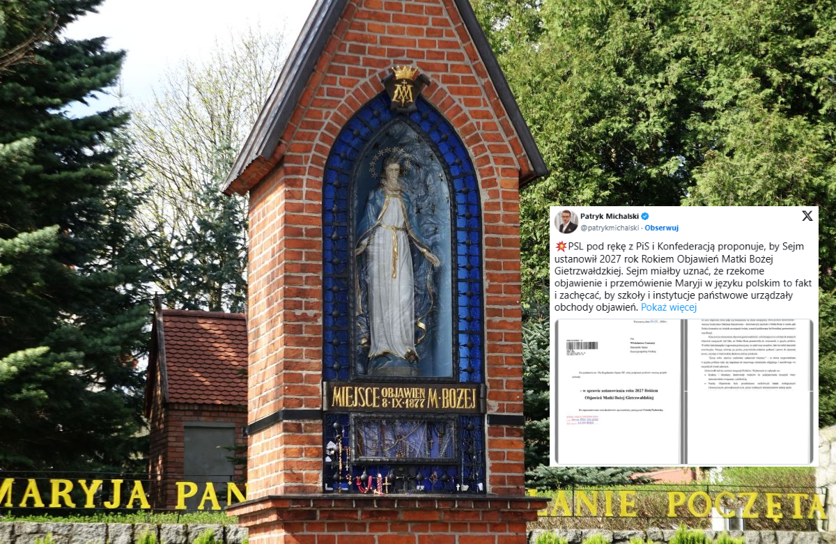 Michalski zbulwersowany projektem uchwały. Chodzi o Gietrzwałd