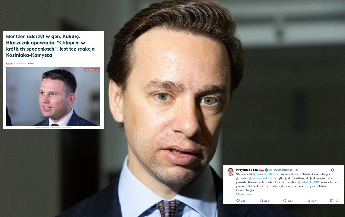 Mentzen insulted General Kukuła. Bosak: message  inconsistent with the truth
