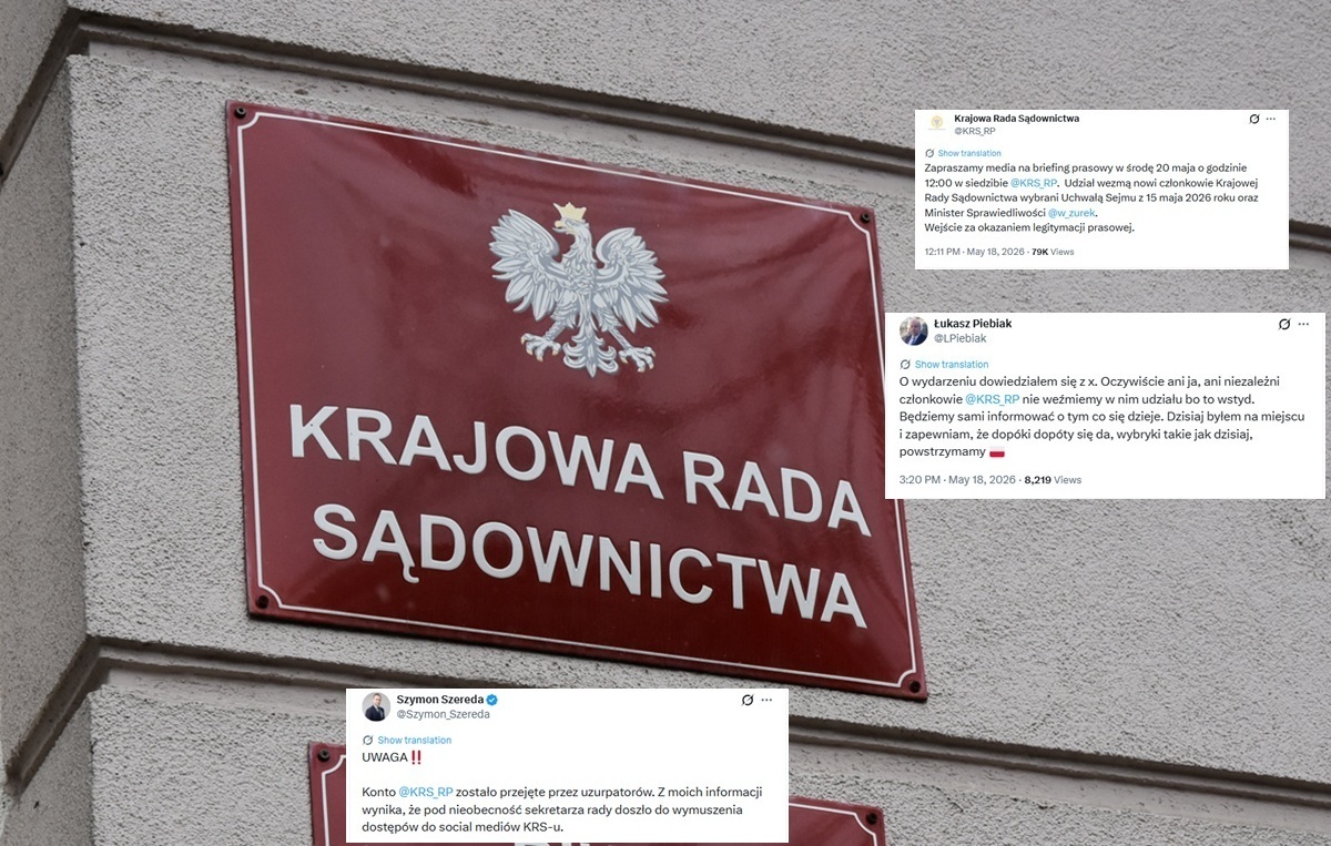 Uzurpatorzy przejęli konto KRS! "Zastraszyli pracownika"
