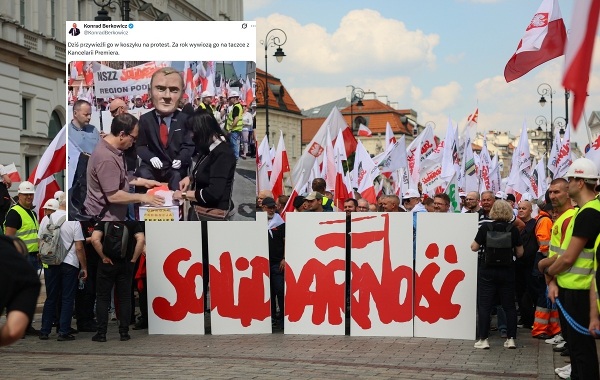 Na proteście wystawili Tuska na sprzedaż! W jakiej cenie?