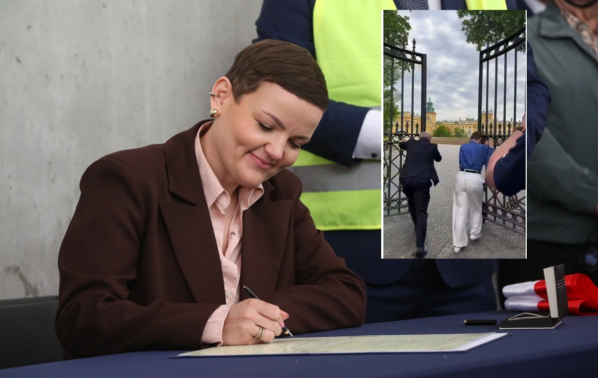Cienkowska lansuje się na ponownym otwarciu Pałacu w Wilanowie