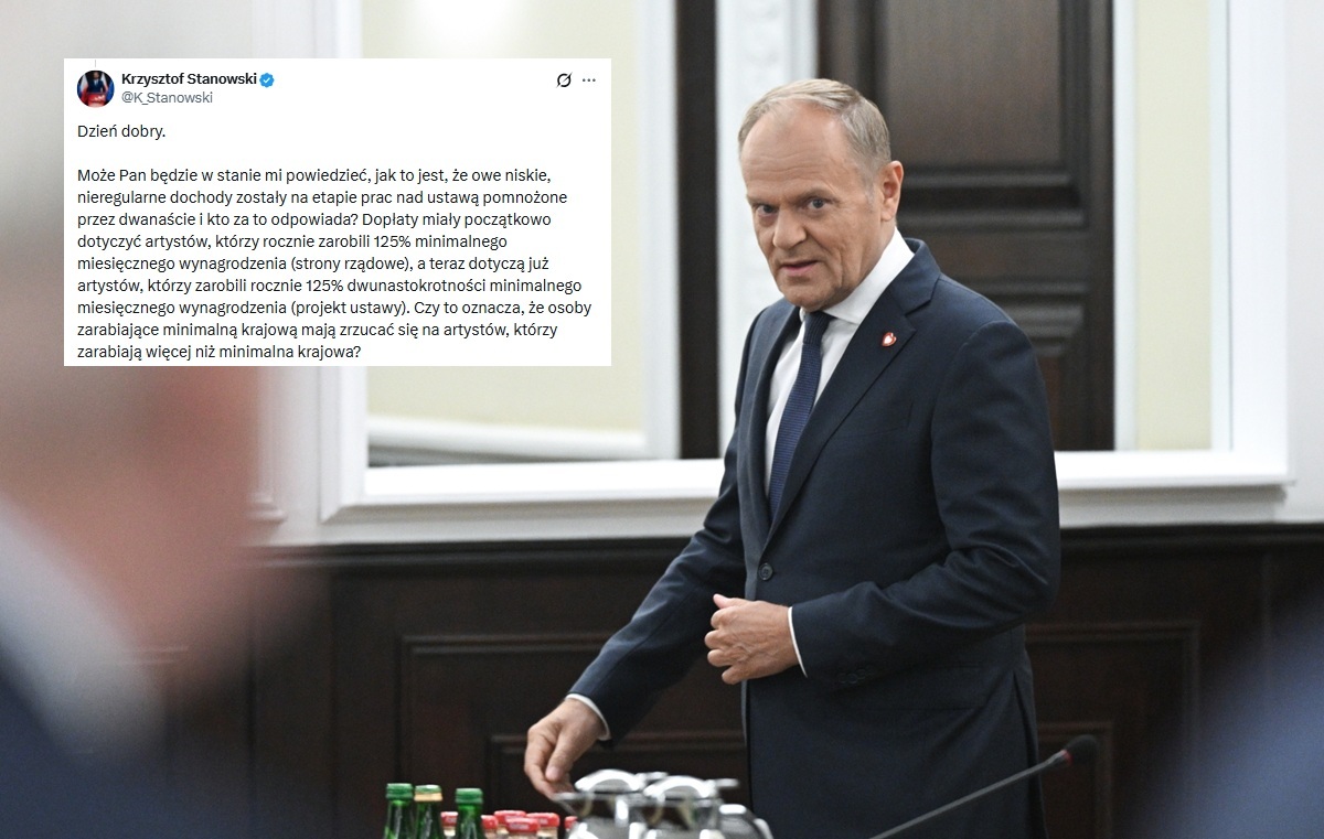 Dopłaty dla artystów. Tusk: "Cierpieli biedę". Stanowski reaguje