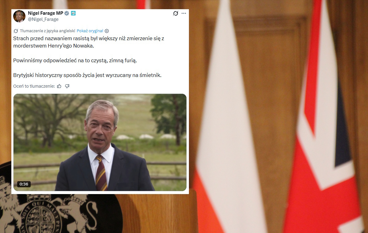 Polak zginął bo był biały. Szok w Anglii, mocne słowa Farage'a