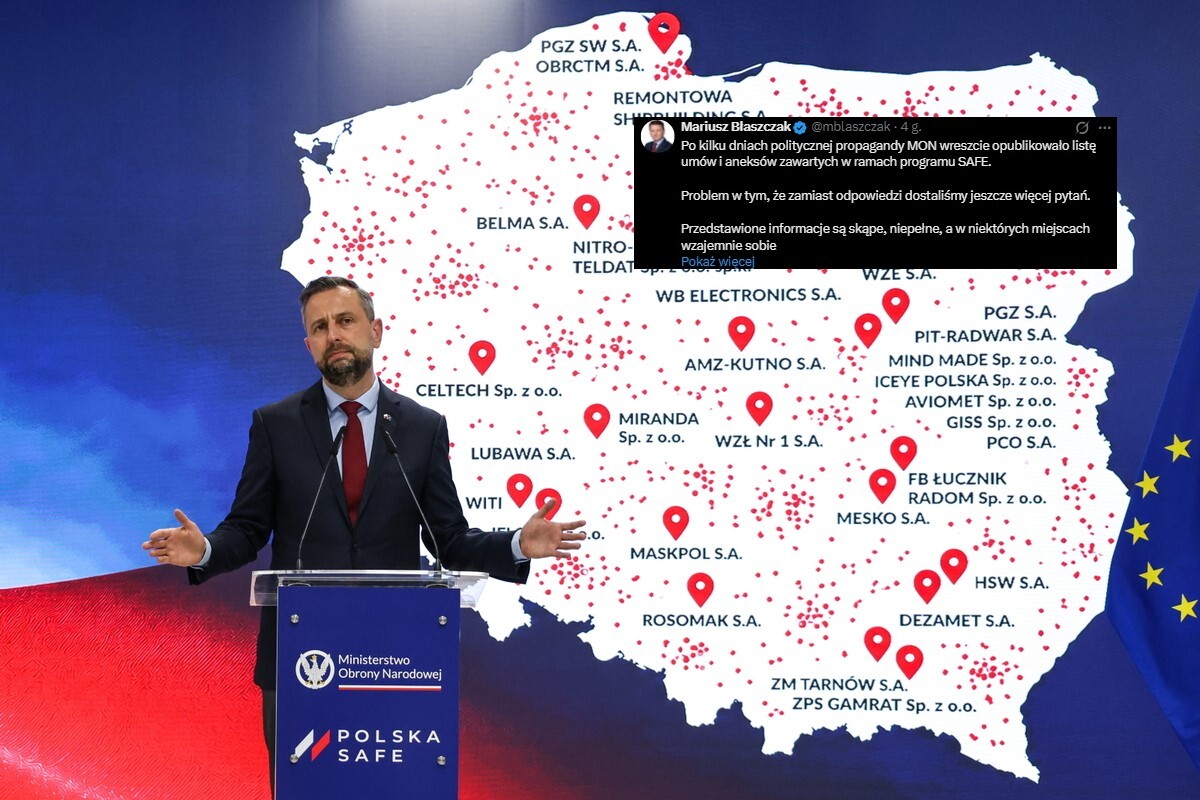 "Polacy zasługują na fakty". Były szef MON alarmuje ws. SAFE