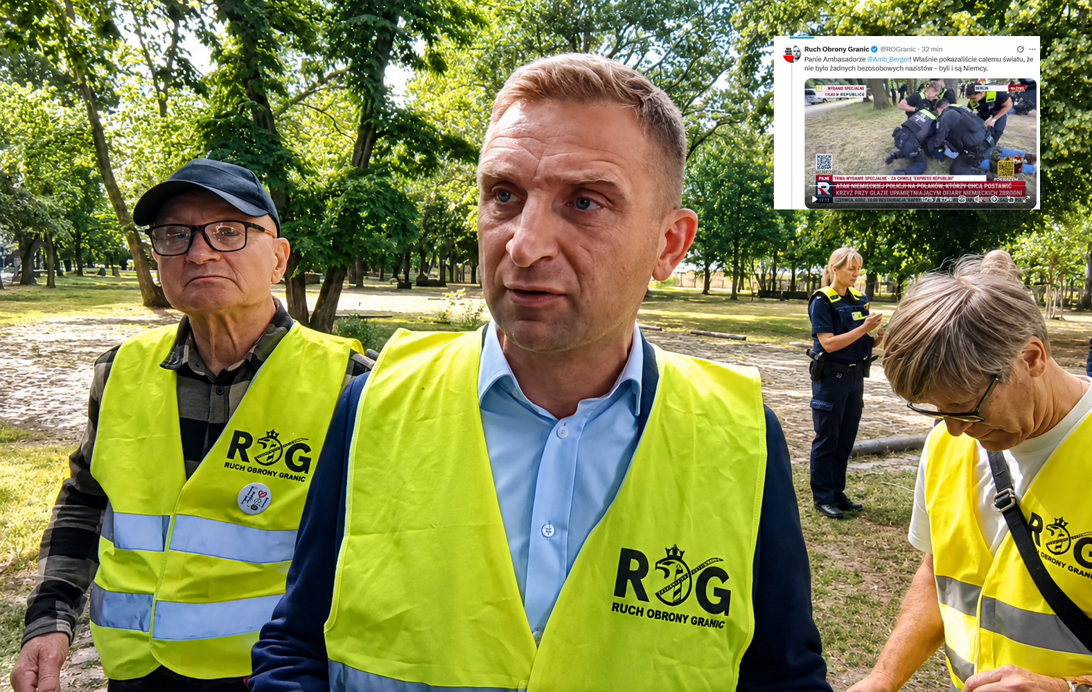 Niemiecka policja zaatakowała działaczy ROG! "Brońcie krzyża!"