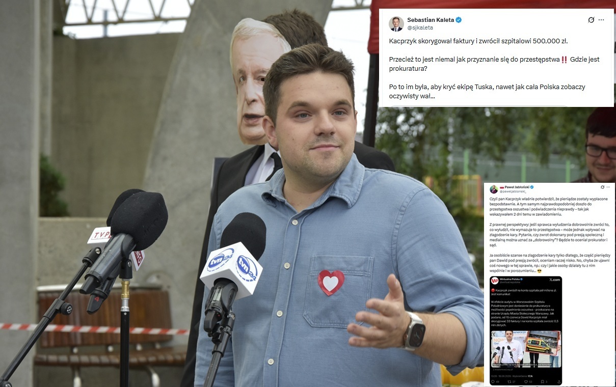 Burza w sieci ws. Kacprzyka: Jak przyznanie się do przestępstwa