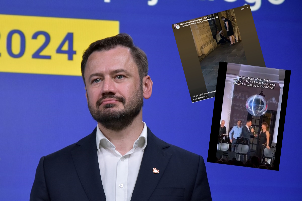 Miszalski nocą na chodniku. Kolejne nagrania krążą w sieci