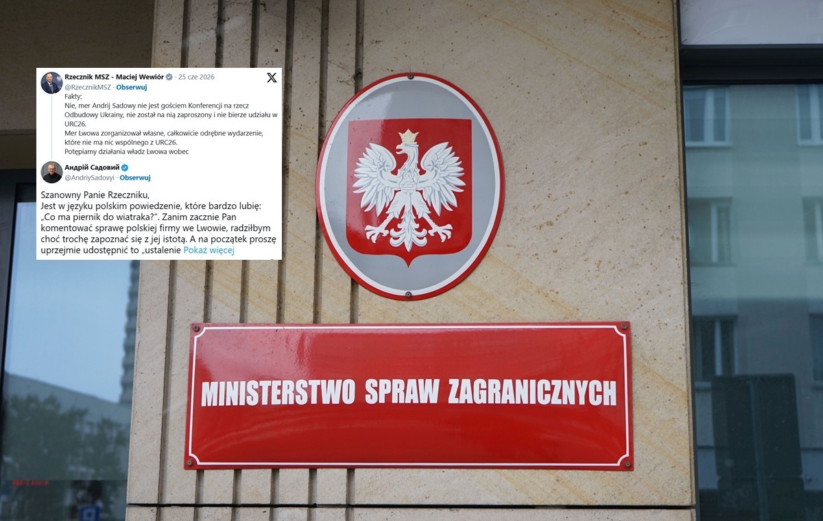 Mer Lwowa poucza rzecznika MSZ! „Co ma piernik do wiatraka?”