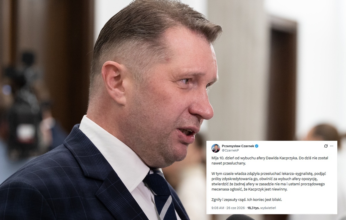 Szpital zatopi KO? Czarnek: Ich koniec jest bliski
