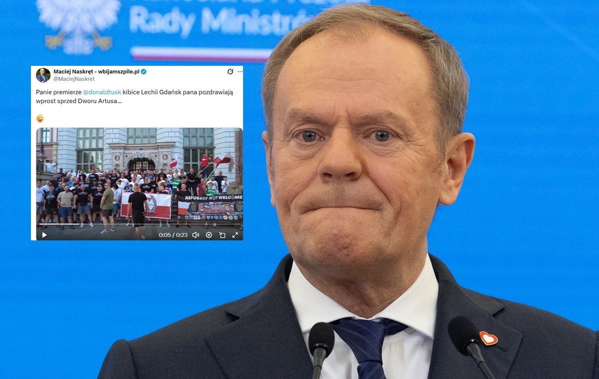 Tusk is going to break down! That's how Lechia Gdańsk fans "welcomed" him