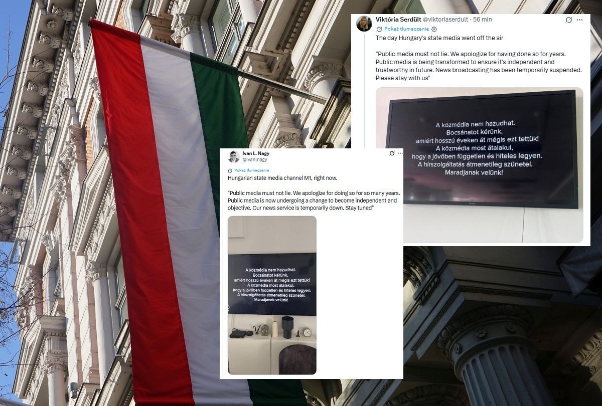 Czarny ekran w węgierskiej telewizji! Magyar idzie śladami Tuska
