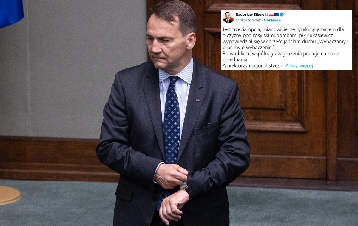 Shock! Sikorski fiercely defends his subordinate after words about Volhynia