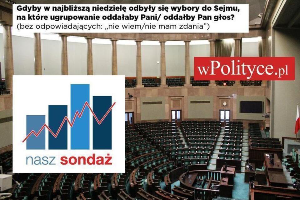 Sondaż poparcia politycznego / autor: Fot. wPolityce.pl