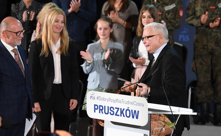 Jarosław Kaczyński w Pruszkowie / autor: PAP