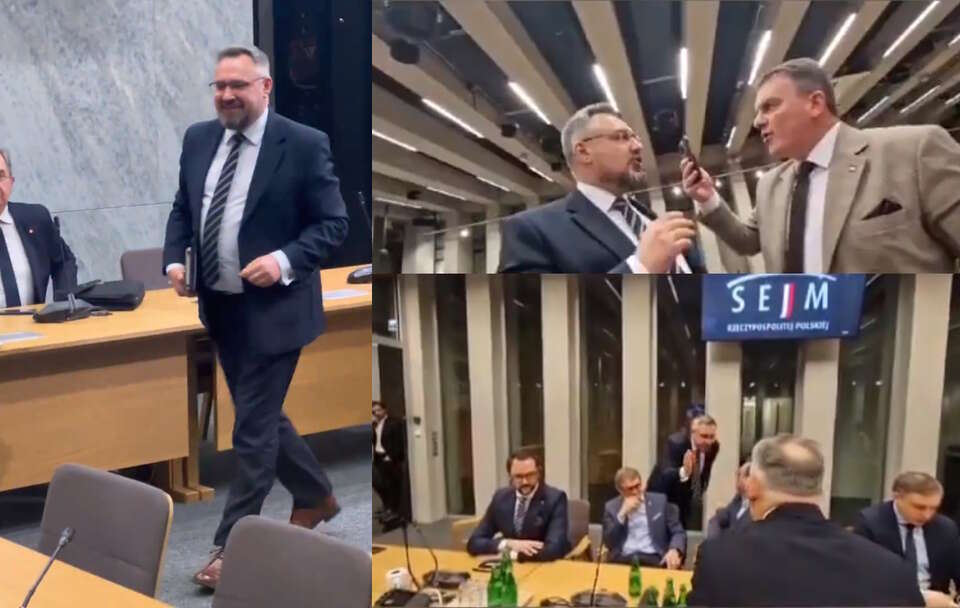 Suchoń uciekł z posiedzenia sejmowej komisji! / autor: screenshot Twitter/X Mariusz Krystian, Grzegorz Puda